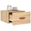 vidaXL Table de chevet murale ch&ecirc;ne sonoma 35x35x20 cm