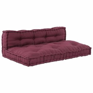 vidaXL Coussin de canap&eacute; sur palette 2 pc Tissu Marron