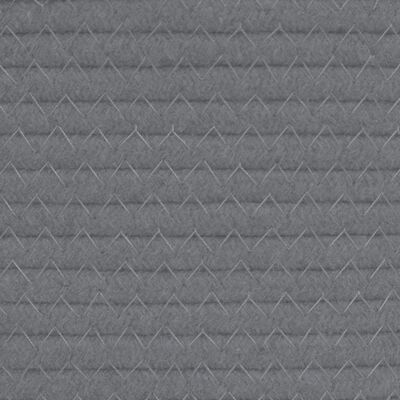 vidaXL Paniers de rangement 2 pcs gris et blanc Ø24x18 cm coton