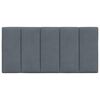 vidaXL Coussin de t&ecirc;te de lit Hanko gris fonc&eacute; 100 cm velours