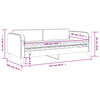 vidaXL Lit de jour avec matelas noir 90x190 cm tissu