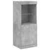 vidaXL Buffets avec lumi&egrave;res LED 3 pcs gris b&eacute;ton bois d'ing&eacute;nierie