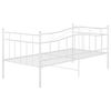 vidaXL Cadre de canap&eacute;-lit sans matelas blanc m&eacute;tal 90x200 cm