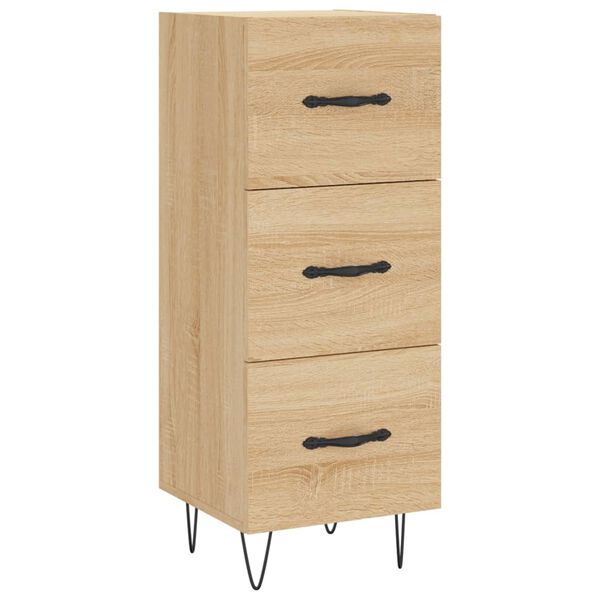 vidaXL Buffet Ch&ecirc;ne sonoma 34,5x34x90 cm Bois d'ing&eacute;nierie
