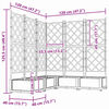 vidaXL Cache-pot de jardin 5 pcs Blanc 120 x 120 x 125,5 cm Acier