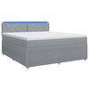 vidaXL Lit boxspring avec matelas Gris clair 140 x 190 cm Tissu