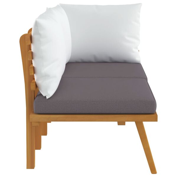 vidaXL Salon de jardin 2 pcs avec coussins Bois d'acacia solide