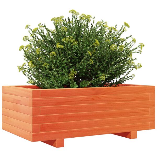 vidaXL Jardini&egrave;re cire marron 70x40x26,5 cm bois de pin massif