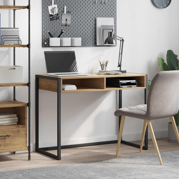 vidaXL Bureau Ch&ecirc;ne artisan 100 x 50 x 75 cm Bois d'ing&eacute;nierie