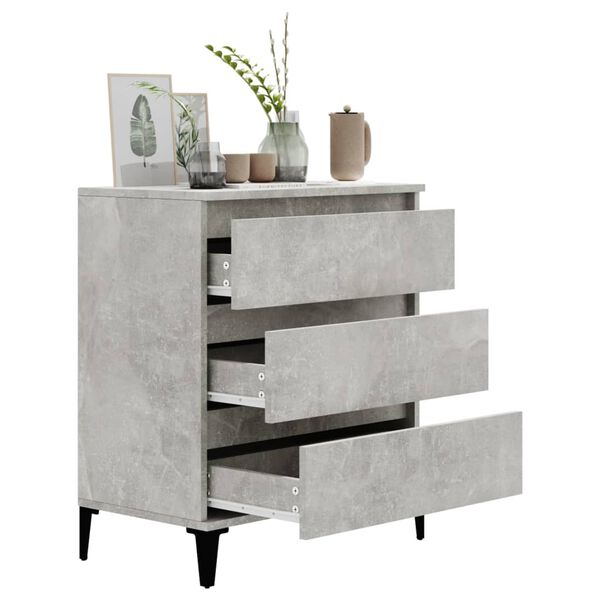 vidaXL Buffet Gris b&eacute;ton 60x35x70 cm Bois d'ing&eacute;nierie