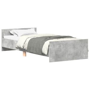 vidaXL Cadre de lit sans matelas gris b&eacute;ton 100x200 cm