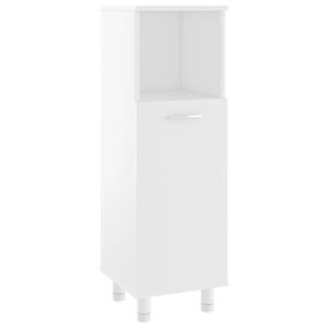 vidaXL Armoire de salle de bain Blanc 30x30x95 cm Bois d'ing&eacute;nierie