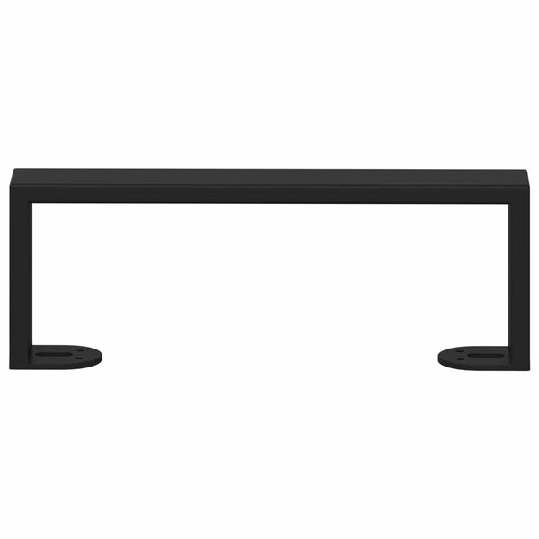vidaXL Pieds de meuble 2 pcs Noir 28,1 x 4 x 10 mm Fer