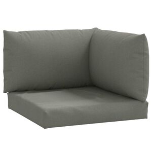 vidaXL Coussins de palette lot de 3 gris fonc&eacute; m&eacute;lang&eacute; tissu