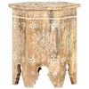 vidaXL Table d'appoint peinte &agrave; la main 38x33x42 cm Manguier