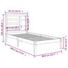 vidaXL Cadre de lit sans matelas bois massif 75x190 cm