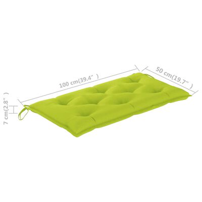vidaXL Coussin de balancelle Vert vif 100 cm Tissu