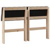 vidaXL T&ecirc;te de lit capitonn&eacute;e Taupe 120 cm Pin massif