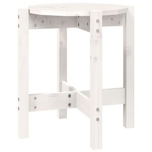 vidaXL Table basse Blanc &Oslash; 42,5x45 cm Bois massif de pin