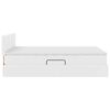 vidaXL Lit avec rangement et LED avec matelas Blanc pur 140 x 200 cm