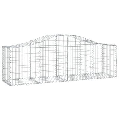 vidaXL Panier de gabions arqué 200x50x60/80 cm Fer galvanisé