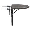 vidaXL Table de balcon Marron 60x60x40 cm R&eacute;sine tress&eacute;e
