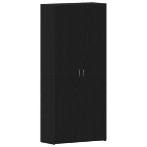 vidaXL Cabinet &agrave; chaussures 80 x 35.5 x 180 cm Bois d'ing&eacute;nierie Noir