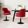 vidaXL Chaises pivotantes &agrave; manger lot de 2 Rouge bordeaux Velours