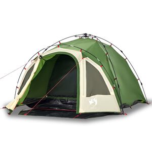 vidaXL Tente de camping &agrave; d&ocirc;me 3 personnes vert lib&eacute;ration rapide