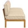 vidaXL Ensemble de Canap&eacute;s Uni 2 pcs Beige Bois d'Acacia Massif