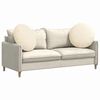 vidaXL Coussins de si&egrave;ge 2 pcs Cr&egrave;me &Oslash; 60 cm Tissu en velours c&ocirc;tel&eacute;