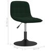vidaXL Tabouret de bar Vert fonc&eacute; Velours