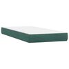 vidaXL Sommier &agrave; lattes de lit et matelas vert fonc&eacute; 90x220 cm velours