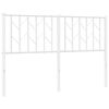 vidaXL T&ecirc;te de lit m&eacute;tal blanc 135 cm