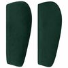vidaXL T&ecirc;te de lit avec oreilles Vert fonc&eacute; 103x23x78/88 cm Velours