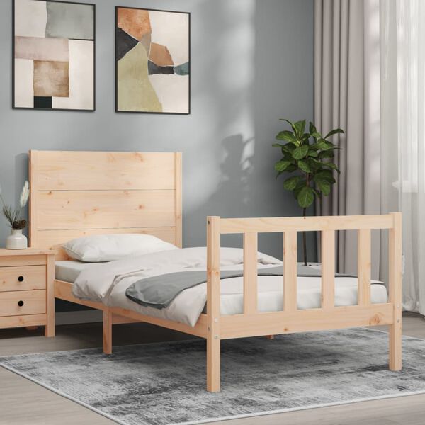 vidaXL Cadre de lit sans matelas bois de pin massif