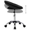 vidaXL Chaise de travail roulante Noir Similicuir
