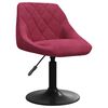 vidaXL Chaises &agrave; manger pivotantes lot de 6 rouge bordeaux velours