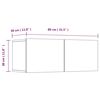 vidaXL Ensemble de meubles TV 4 pcs Ch&ecirc;ne fum&eacute; Bois d'ing&eacute;nierie