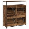 vidaXL Cabinet &agrave; chaussures avec &eacute;tag&egrave;re Bois ancien 100 x 34 x 112 cm
