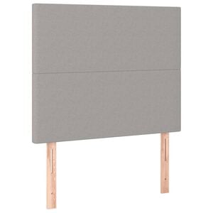 vidaXL T&ecirc;te de lit Gris clair 80x5x118/128 cm Tissu
