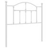 vidaXL T&ecirc;te de lit m&eacute;tal blanc 90 cm