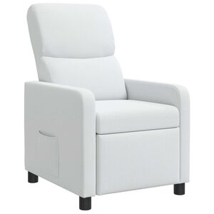 vidaXL Fauteuil inclinable Blanc Polyester