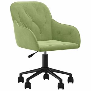 vidaXL Chaise pivotante de bureau Vert clair Velours