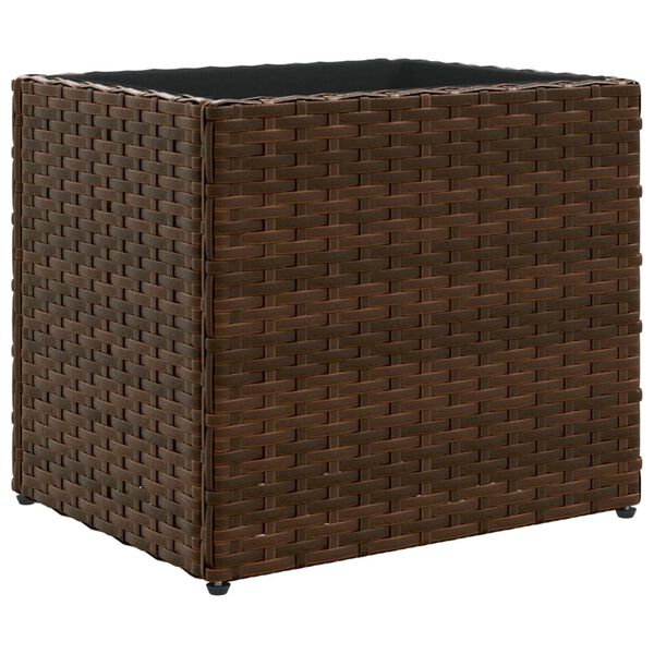 vidaXL Jardini&egrave;re marron 36x30x32 cm r&eacute;sine tress&eacute;e