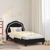 vidaXL Cadre de lit pour enfants avec t&ecirc;te de lit Noir 80 x 160 cm