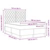 vidaXL Lit &agrave; ressort LED avec matelas Vert fonc&eacute; 140 x 190 cm tissu