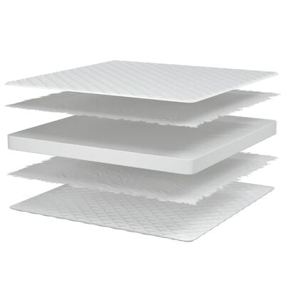 vidaXL Matelas en mousse à mémoire de forme blanc 90x190x17 cm