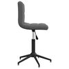 vidaXL Chaise pivotante &agrave; manger Gris fonc&eacute; Velours