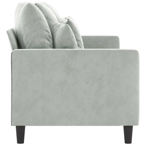 vidaXL Canap&eacute; &agrave; 3 places Gris clair 180 cm Velours